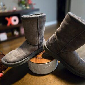 UGG Light Gray Suede Winter Boots size 9 US EU 40